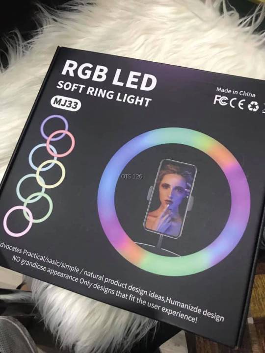 MJ26%20RGB%20LED%20Ring%20Light%20(%2026cm%20)10-inch%20RGB%20LED%20Ring%20Light%20with%20Phone%20Clip%20-%20Beauty%20Phone%20Video%20%20Fill%20Light%20-%20Image%205