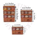Kitchen Seasoning Box Masala Box | Spice Rack Easy To Assemble & Disassemble With Spoon Spices Storage Container | Condiment Jars Kitchen Storage 6 and 9 Compartments Salt Box. 