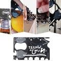 Bizoo Wallet Ninja Multitool Card – 18 in 1 Credit Card Size Multi Purpose Tool for Quick Repairs, EDC Survival Gear, Bottle Opener. 
