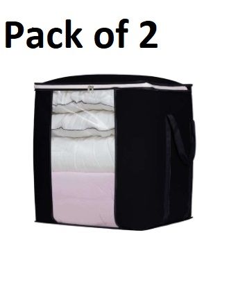 Pack%202%20Large%20Storage%20Bags,%20Storage%20Bag%20Clothes%20Storage%20Box%20Bins%20Foldable%20Closet%20Organizers%20Storage%20Containers%20with%20Durable%20Handles%20Thick%20Fabric%20for%20Blanket%20Comforter%20Clothing%20Bedding%20-%20Image%202