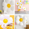 WHITE FLOWERS FOIL BALLOONS PACK OF 5 FOIL BALLOON. 