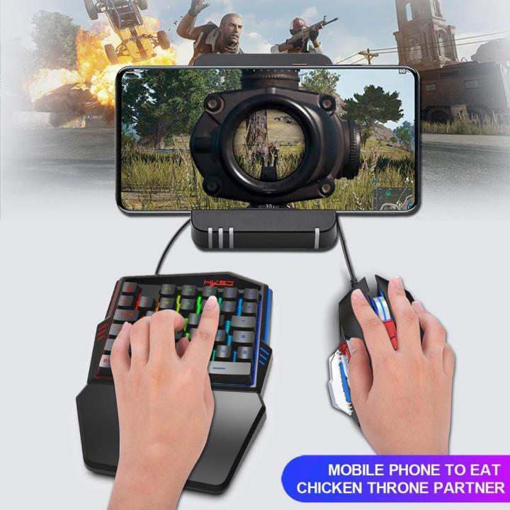 Topsky One Handed Keyboard One-Handed Mechanical Gaming Keyboard RGB LED Backlit SADES Portable Mini Gaming Keypad for L O L/PUBG/Wow/Dota/OW/Fps Game