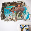 Wall Stickers Cartoon Movie Moana Maui Vaiana Wall Sticker for Girls Room.. 