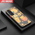 JIUMOO For Tecno Pova Neo Case Cartoon Cute Winnie The Pooh Bear Frosted Transparent Back Cover Lens Camera Protect Phone Case Silicone Edge Full Cover Casing Hard Cases. 