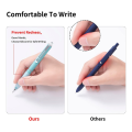 6 Piece 0.5Mm Black Ballpoint Pens with Soft Grip, Silver Clip, and Writing Black Ink. 