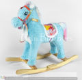 Baby Leather Stuff Rocking Giraffe Horse With Music - 2 In 1 Function For Kids Toddler Activity. 
