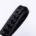 Toyota (NEW) Leather Braided Metal Car  Toyota Logo / Monogram Keychain with Keyring for Toyota Corolla Yaris Fortuner Prius Aqua Land Cruiser - Fashion Auto Decoration Premium - Black/Brown. 