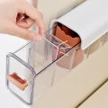 New Clear Wall Mounted Drawer Organizer, Hanging Transparent Underwear Panties Storage Box Punch-Free Multifunctional for Clothes, Socks, Ties blue,white,green. 