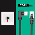 Cat6 Ethernet Cable RJ45 Right Angle UTP Network Cable Patch Cord 90 Degree Cat 6 Lan Cable For Laptop Router TV BOX White Black. 