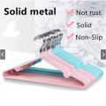 pack of 10 clothe hangers Stainless Steel hangers Twisted Lines Hanger for heavy coats Shirts genuine Heavy Duty Standard Suit Hangers strong hangers. 