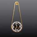 Golden-White Handcrafted Bike Chain Sprocket Wall Clock digitalclock. 