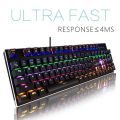 Mechanical Keyboard-Backlit Wired Gaming Keyboard-104 Keys with Preset and Customizable Lighting Effects for PC  Gamers-Pro Gamers. 