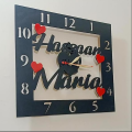 Customized Wooden Your Name Wall Clock - Wooden Wall Clock - Customize Clock. 
