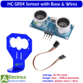 HC-SR04 Ultrasonic Distance Sensor with Base & Jumper Wires for Arduino, Robotics, Obstacle Avoidance & DIY Projects by Electrica. 