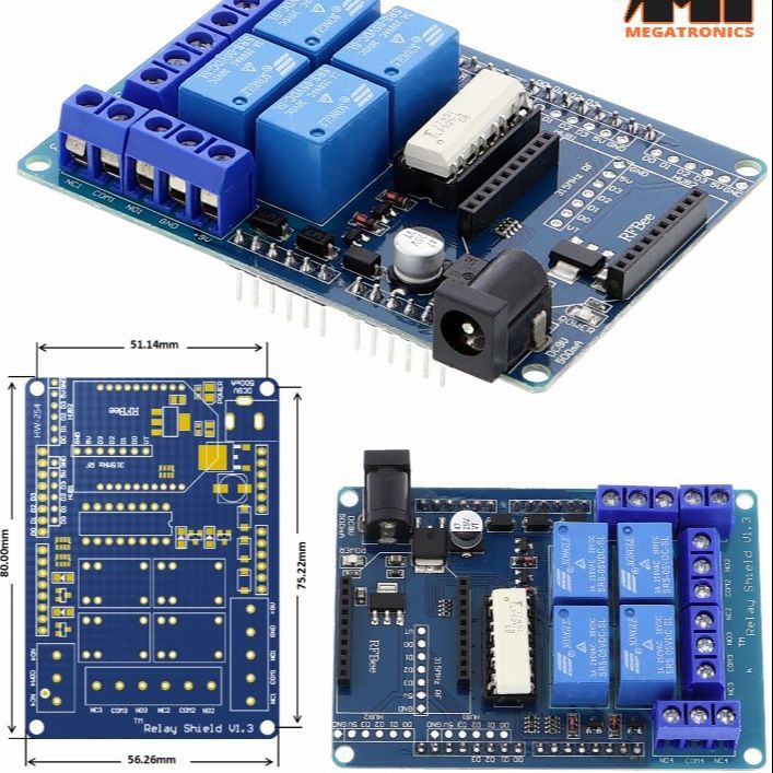 4 channel 5V Relay shield extension board xbee Relay Shield V1.3 for Arduino