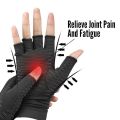 Copper Fiber Pressure Gloves Men Copper Fiber Full Finger Joint Gloves Copper Ion Antibacterial Deodorant Gloves Anti Arthritis. 