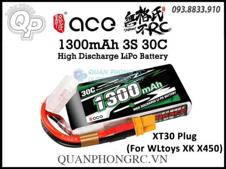 New Gens ace 1300mah 3s 11.1v 30c Lipo Battery With XT60 Connector