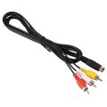 4 Pin S-Video to 3 RCA Female TV Adapter Laptop Cable & 1.5M 4.9Ft 3 RCA Male to 4 Pin S-Video Male TV PC Conversion Cable. 