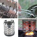 QOXEZY Wood Stove Camping Heating Attachment, Tent Heater Camping Portable Wood Gasification Outdoor Camping Stove Stainless Steel Folding. 