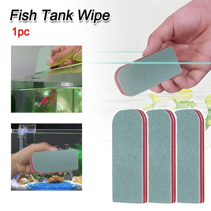 Durable Double-side Fish Tank Wipe Descaling Rust Remover Cleaning ...