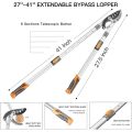 Extendable Anvil Loppers Tree Trimmer with Compound Action,Chops Thick Branch Ease,27-41''Telescopic Heavy Duty Branch Cutter,2 inch Clean Cut Capacity. 