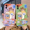 JIUMOO For iPhone 5s Case Thin New Design Case Side Phone Case Square Edge Silicone Casing Cartoon Fox Full Back Cover Camera Cases Shockproof Protection Softcase. 
