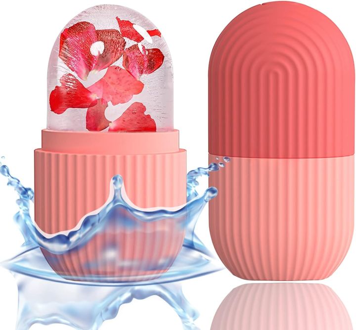 Silicone Ice Cube Roller Massager for Face, Eyes and Neck Naturally Conditioning and Skin Care,De-Puff Eye Bags,Reduce Migraine Pain,Reusable Massage Silicone Ice Mold