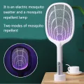 Teal™ 2 in 1 Rechargeable Electronic Mosquito Bat with UV Insect Killer Lamp | Portable Fly Swatter | USB Rechargeable Mosquito Racket for Home & Office. 