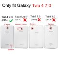 T230 Samsung Tab 4 7" Book Cover Folio. Full Tablet Cover Black And Red. 