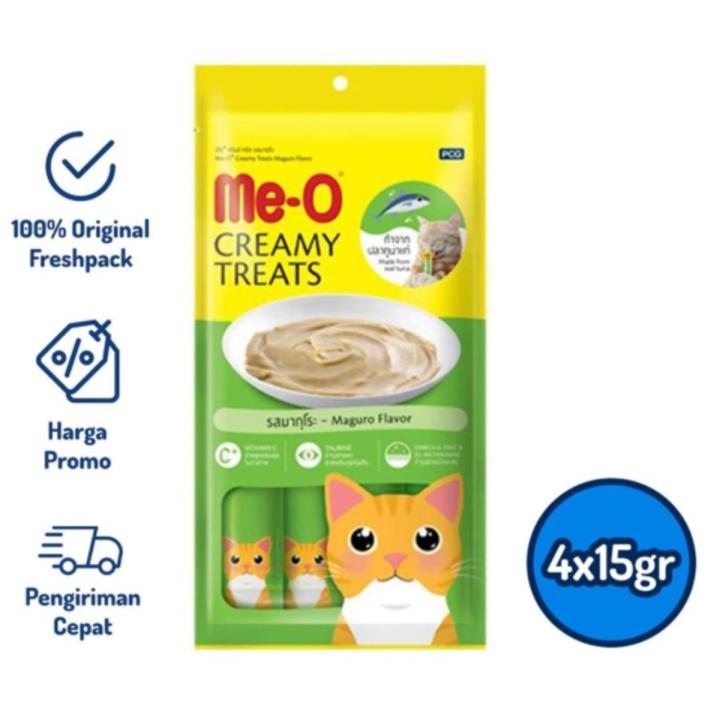 Meo Creamy Treats Snack Kucing Maguro Flavor 4x15gram