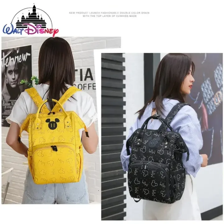 Disney%20Mickey%20New%20Diaper%20Bag%20Backpack%20Cartoon%20Fashion%20Pregnant%20Women's%20Bag%20Large%20Capacity%20Multi%20functional%20USB%20Baby%20Diaper%20Bag%20-%20Image%202