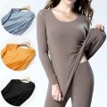 Women Thermal Underwear Shirt Tops Winter Seamless Thermal Underwear Top Cationic Double-Sided Fleece Warm Thermos Clothing. 