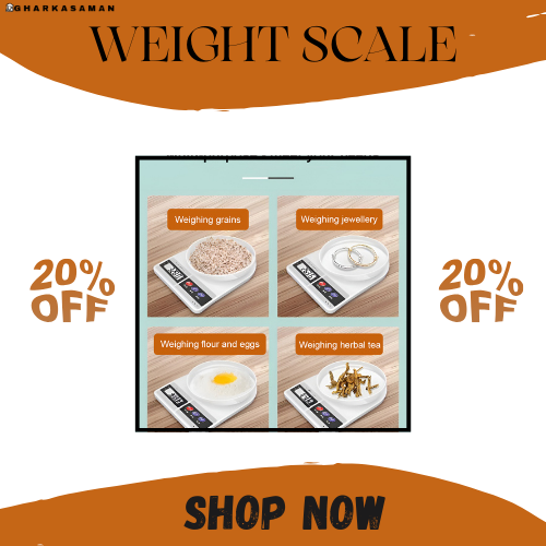 Digital Kitchen Scale SF-400 | 10KG Capacity Weight Machine | Electronic Food Weighing Scale for Kitchen & Shop | Mini Digital Scale for Baking, Cooking & Grocery