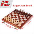 Chess Wooden Board Solid Wood Folding Chess Board High Board for Kids and Adults 38 x 38 cm. 