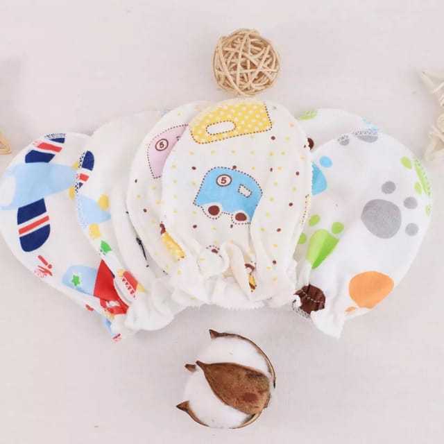 Zeri & Meri Mama Choice Pack Of  3 Pairs Summer and winter Soft Cotton Baby Mittens For Newborn Baby Gloves Baby Infant