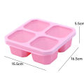 Reusable 4 Compartments Lunch Box Nut Candy Box with Cover Wheat Straw 4 Grid Snack Containers.