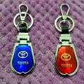Pack of 2 Toyota Stylish Heavy Metal Luxury Keychains. 