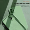 Hontinga for OPPO A96 4G Back Cover Simple Candy Color Square Edge Liquid Silicone Phone Case. 