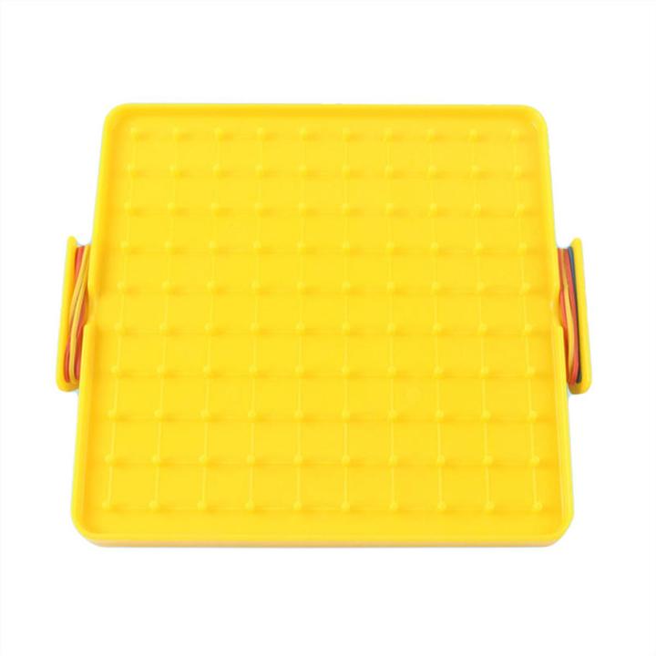 16x16cm Double Sided Geoboard Nails Peg Board Elastic Bands Kids Teaching Aids