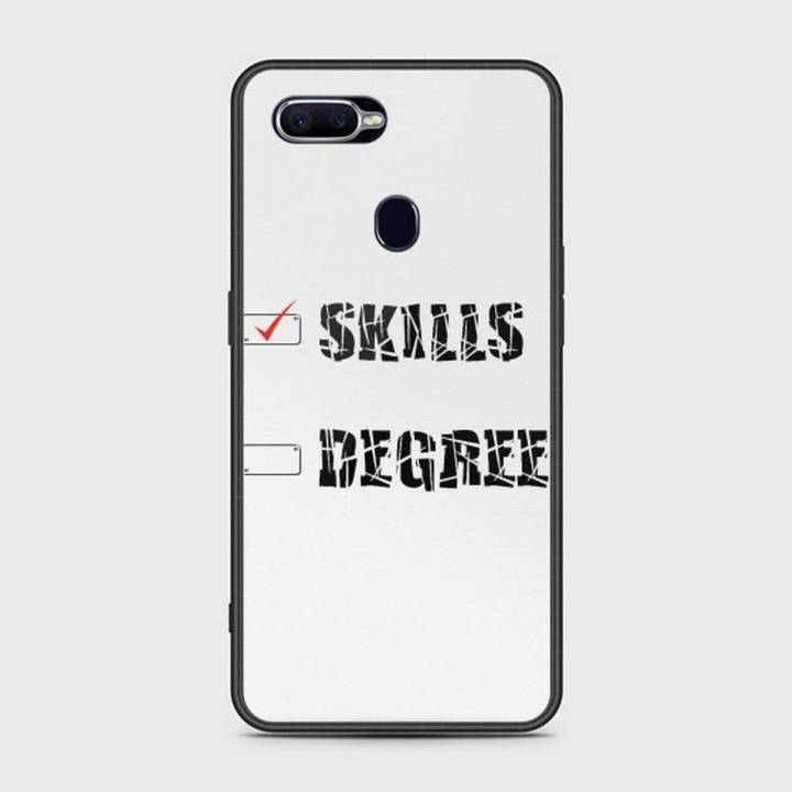 Oppo F9 Cover - SkinLee HQ Infinity Glass Case (Soft) - Skills Vs Degree - SKINLEE-674-1-593-193
