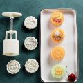 【HOT】 Mooncake Mold Cherry Blossom Flowers Sakura Pattern DIY Hand Press Mold Plungers Pastry Tools Mid-Autumn Festival. 