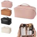 Multifunctional Portable Large Capacity Travel Cosmetic Bag with Handle Makeup Organizer Bag Storage Makeup Bag Waterproof PU Leather Travel Toiletry Bag for Women. 