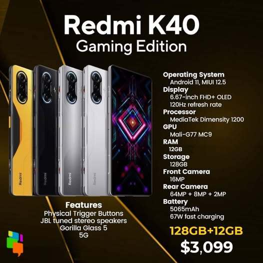 Original%20Redmi%20K40%20Gaming%2012GB+7GB%20256GB%20-%2090%20FPS%20PUBG%20Beast%20-%2019GB%20Total%20RAM%20-%20Fast%20Charger%20&%20Handsfree%20-%20Dual%20Sim%20Approved%20-%20(Selfie%20Cam%20Defect)%20-%20%20Bank%20Instalments%20Available%20-%20Limited%20Time%20Discount%20-%20Image%202