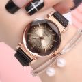 Women Watch Geometric Roman Numeral Quartz Ladies Watch Magnet Buckle Mesh Strap Wrist Watch Gold Reloj Mujer. 