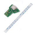 JDS-040 Replacement Micro USB Charging Port Adaptor for DualShock 4 Repair Part Charger Socket Board Module for Playstation PS4 Wireless Controller with 12 Pin Flex Cable. 