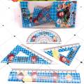 4Pcs/Set Anime Demon Slayer Kimetsu No Yaiba Kamado Tanjirou Nezuko Ruler Drawing Measurement Geometry Triangle Ruler Set gifts. 