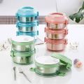 3-layer Tedemei Stainless Steel Lunch Box. 