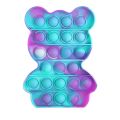 Rainbow Tie Dye Bear Popit Push Bubble Sensory Autism Special Needs Stress Reliever Fidget Toy Bubbel Educational. 