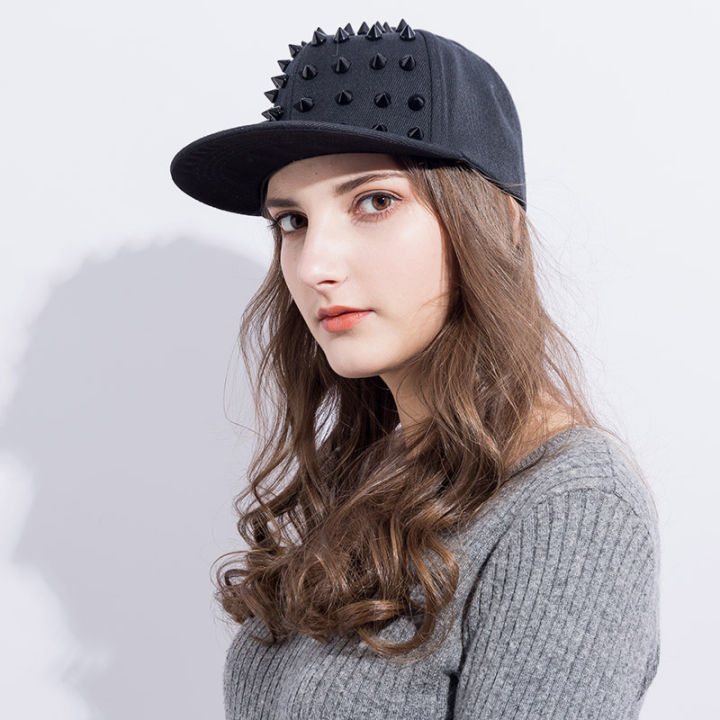 Unisex Punk Hedgehog Hat Personality Jazz Snapback Spike Studded Rivet Spiky Baseball Cap for Hip Hop Rock Dance Bons Dad hats