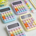 Korean Kawaii Calculator Cartoon Candy Colour Silent Mechanical Keyboard Desktop Financial and Accounting Learning Calculator. 